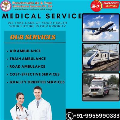 Panchmukhi Train Ambulance in Guwahati provides first-class services
