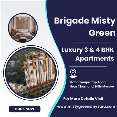 Brigade Misty Green Mysore - Premium 3 & 4 BHK Flats near Chamundi Hills