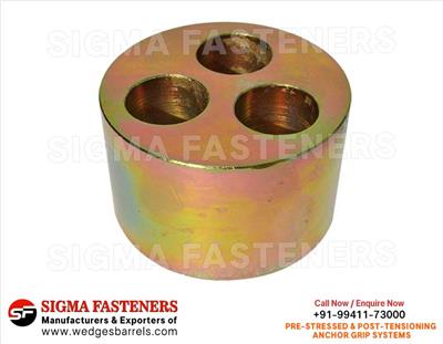 Post Tensioning wedges and barrels, pre stressed anchor grip system, anchor head