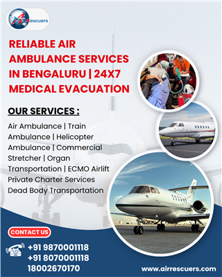 Reliable Air Ambulance Services in Bengaluru | 24x7 Medical Evacuation