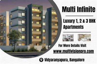 Multi Infinite Luxury 1, 2 & 3 BHK Flats for Sale in Vidyaranyapura, Bangalore