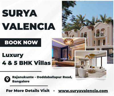 Surya Valencia - Exclusive Lifestyle Villas Near Doddaballapur Road, Bangalore