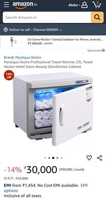 RTD-23A 23L Electric Towel Warmer with UV — Salon Spa Barber Sterilizer