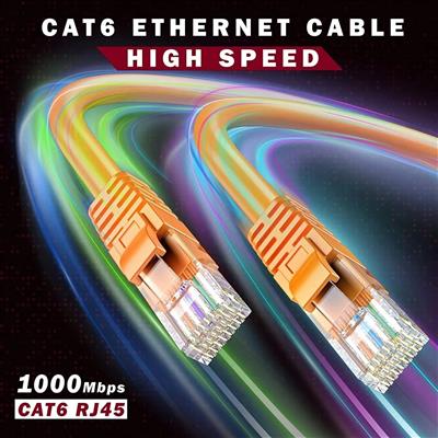 FEDUS Cat6 Ethernet Cable, High Speed 550Mhz 10 Gigabit Speed Utp Lan Cable, Net
