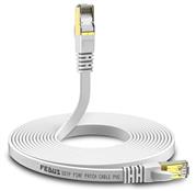 Cat7 Flat Ethernet Cable (White, 10Gbps)