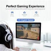 Cat7 Flat Ethernet Cable (White, 10Gbps)