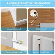 Cat7 Flat Ethernet Cable (White, 10Gbps)