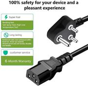 Computer Power Cable Cord – IEC Mains, for PC/Desktop/Monitor/Printer (Black/Whi