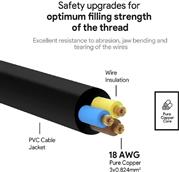 Computer Power Cable Cord – IEC Mains, for PC/Desktop/Monitor/Printer (Black/Whi