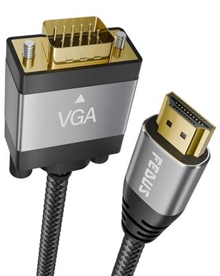 FEDUS HDMI to VGA Cable Adapter 1080P@60Hz Uni-Directional HDMI Computer to VGA