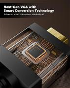 FEDUS HDMI to VGA Cable Adapter 1080P@60Hz Uni-Directional HDMI Computer to VGA