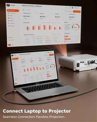 FEDUS HDMI to VGA Cable Adapter 1080P@60Hz Uni-Directional HDMI Computer to VGA
