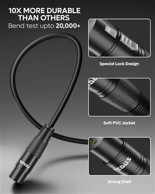 FEDUS StagePro XLR Cable, Professional Balanced XLR Male to Female Microphone ca