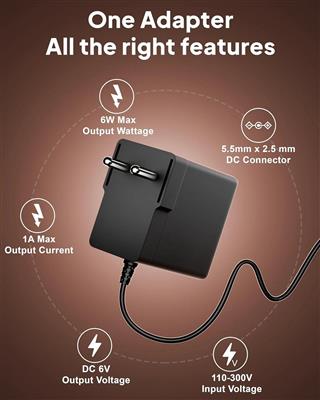 FEDUS 6v Charger for Kids Ride on Car Toys, 6 Volt Battery Charger with Charging