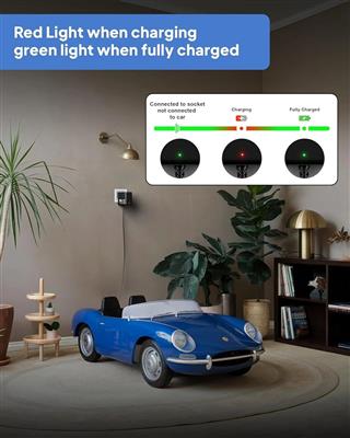 FEDUS 6v Charger for Kids Ride on Car Toys, 6 Volt Battery Charger with Charging