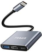 FEDUS 3-in-1 USB Hub Type C Hub, USB C Hub, USB Type C to 4K HDMI adapter Conver