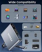 FEDUS 3-in-1 USB Hub Type C Hub, USB C Hub, USB Type C to 4K HDMI adapter Conver