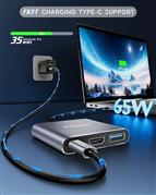 FEDUS 3-in-1 USB Hub Type C Hub, USB C Hub, USB Type C to 4K HDMI adapter Conver