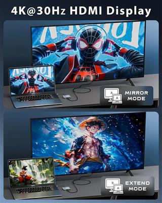 FEDUS 3-in-1 USB Hub Type C Hub, USB C Hub, USB Type C to 4K HDMI adapter Conver