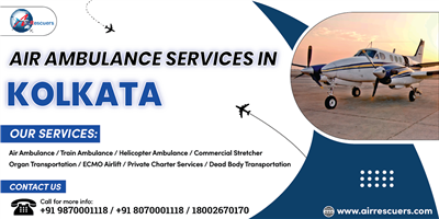 Air Ambulance Services in Kolkata: for Relocation