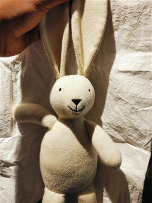 Pluchi Premium Knitted Bunny Soft Toy Baby-Safe Cotton Plush BIS Certified Nurse