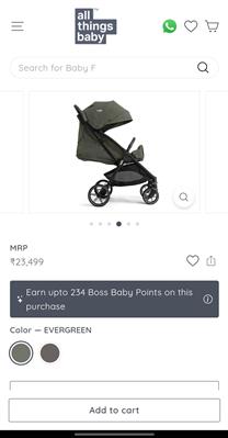 Joie Tourist Premium Lightweight Baby Stroller | Compact Travel Pram with Bag &