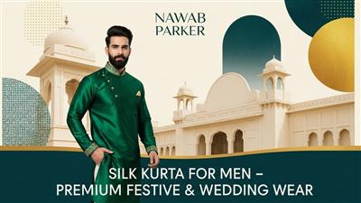Silk Kurta for Men – Premium Festive & Wedding Wear at Nawab Parker