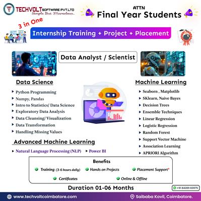 Data Analytics |Training|Techvolt Software|Coimbatore