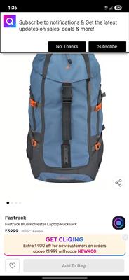 Fastrack Hike Master Backpack | Durable Travel & Trekking Bag