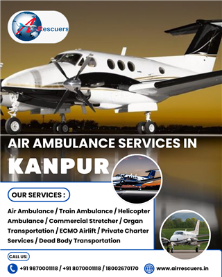 Fast Air Ambulance Care in Kanpur, Available 24/7