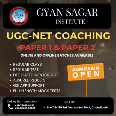 UGC NET coaching in Chandigarh I Gyan Sagar Institute