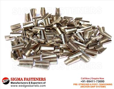 Post Tensioning wedges and barrels, pre stressed anchor grip system, anchor head