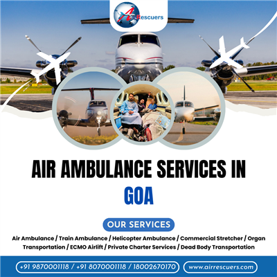 Emergency Air Ambulance Services in Goa for Rapid Life-Saving Medical Transporta