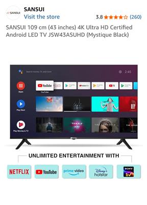 Sansui 43 4K Android LED TV