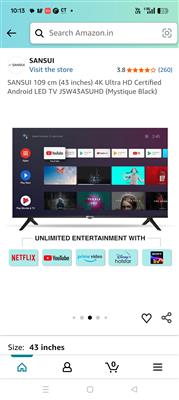 Sansui 43 4K Android LED TV