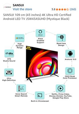 Sansui 43 4K Android LED TV