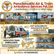 Panchmukhi Hi-Tech Air Ambulance in Delhi - Low Cost Medical Transport Arranged