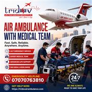 Transfer via Tridev Air Ambulance Services in Ranchi to a critical patient