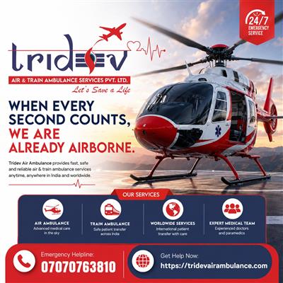 High-Level Facilities of Tridev Air Ambulance Services in Mumbai
