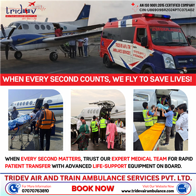 Get Quick Back Support by Tridev Air Ambulance Services in Kolkata