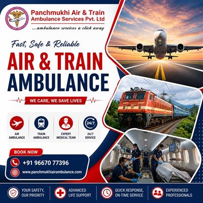 Call Panchmukhi Air and Train Ambulance Service in Mumbai for a Swift Response