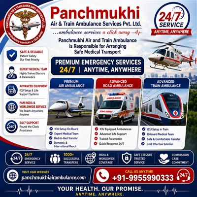 Choose Panchmukhi Air Ambulance for Seamless Patient Transport in Hyderabad