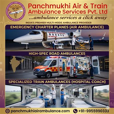 Choose Panchmukhi Air and Train Ambulance for Safe, Long-Distance Transfers in H