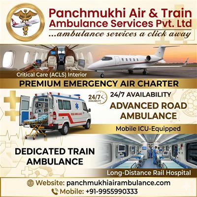 Opt For the Best Panchmukhi Air and Train Ambulance Service—For Medical Transfer