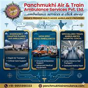 Book Panchmukhi Air and Train Ambulance with ICU Ventilator and Oxygen Support i