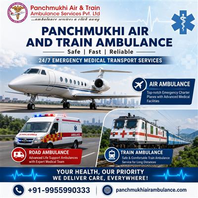 Panchmukhi Air and Train Ambulance in Patna Provides Transfers, Keeping Safety