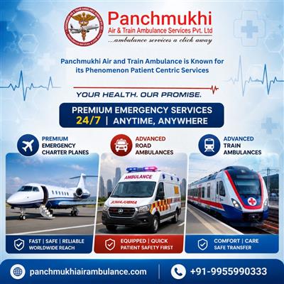 Book the Panchmukhi Air and Train Ambulance Service in Delhi for a Better Experi