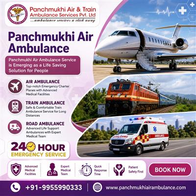 Choose Panchmukhi Air and Train Ambulance Service in Hyderabad for Best Patient