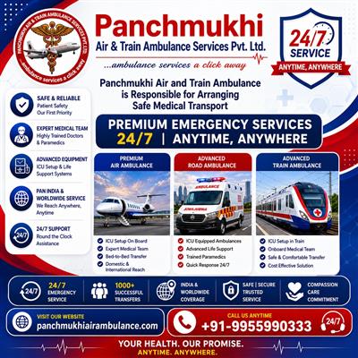 Opt For Panchmukhi Air and Train Ambulance Service in Ranchi without Having