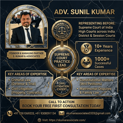 Best Lawyer in Kankarbagh, Patna for Legal Approach | Advocate Sunil Kumar